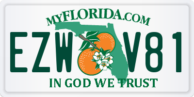 FL license plate EZWV81