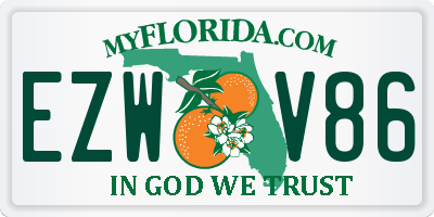 FL license plate EZWV86