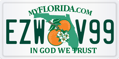 FL license plate EZWV99