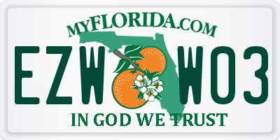 FL license plate EZWW03