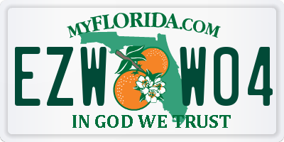 FL license plate EZWW04