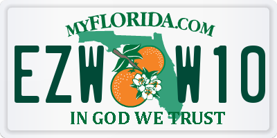 FL license plate EZWW10