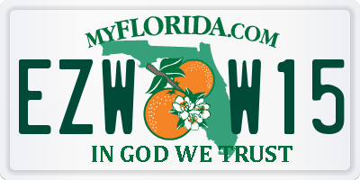 FL license plate EZWW15