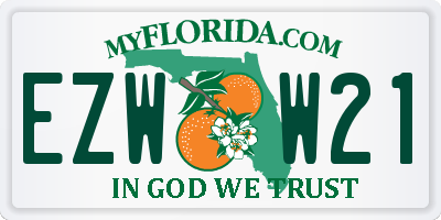 FL license plate EZWW21