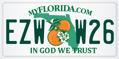 FL license plate EZWW26