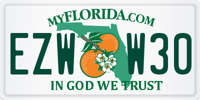 FL license plate EZWW30