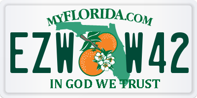 FL license plate EZWW42