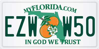 FL license plate EZWW50