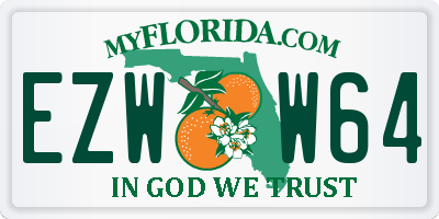 FL license plate EZWW64