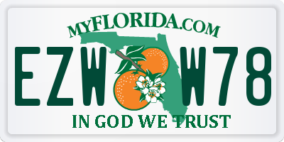 FL license plate EZWW78