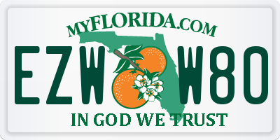 FL license plate EZWW80