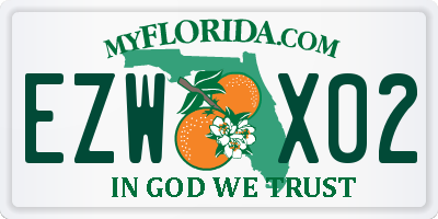 FL license plate EZWX02