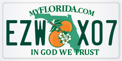 FL license plate EZWX07