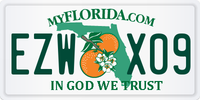 FL license plate EZWX09