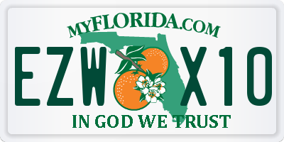 FL license plate EZWX10