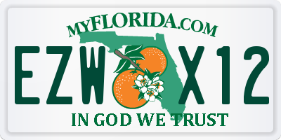 FL license plate EZWX12