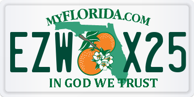 FL license plate EZWX25