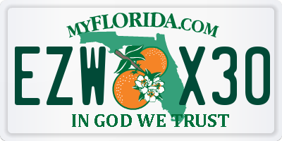 FL license plate EZWX30