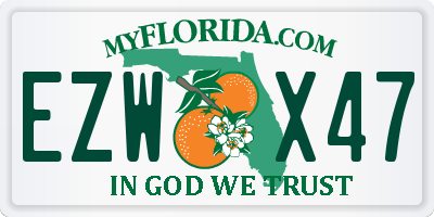 FL license plate EZWX47