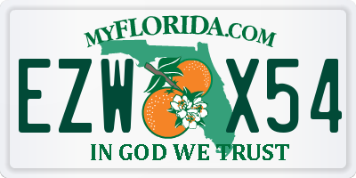 FL license plate EZWX54