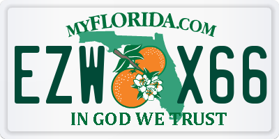 FL license plate EZWX66