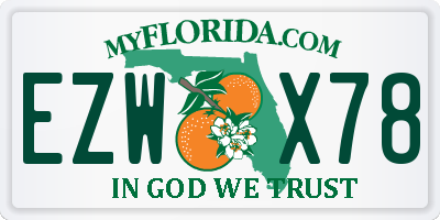 FL license plate EZWX78