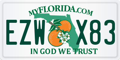 FL license plate EZWX83