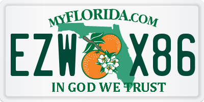 FL license plate EZWX86