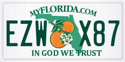 FL license plate EZWX87