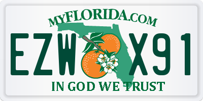 FL license plate EZWX91