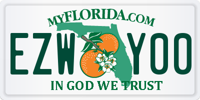 FL license plate EZWY00