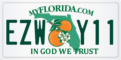 FL license plate EZWY11