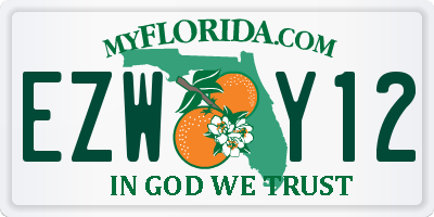 FL license plate EZWY12