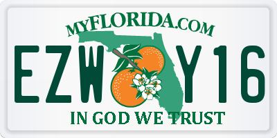 FL license plate EZWY16