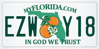 FL license plate EZWY18