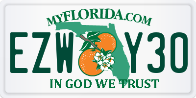 FL license plate EZWY30