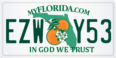 FL license plate EZWY53