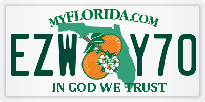 FL license plate EZWY70