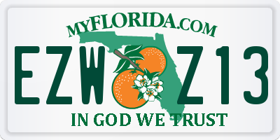 FL license plate EZWZ13