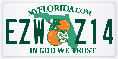 FL license plate EZWZ14