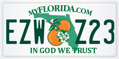 FL license plate EZWZ23