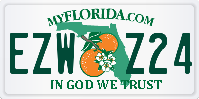 FL license plate EZWZ24