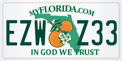 FL license plate EZWZ33