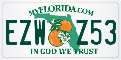 FL license plate EZWZ53