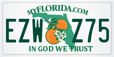 FL license plate EZWZ75