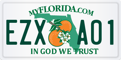 FL license plate EZXA01