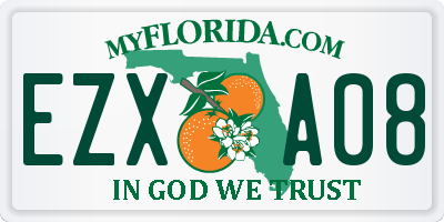 FL license plate EZXA08