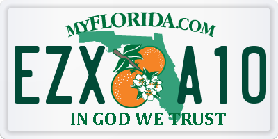 FL license plate EZXA10