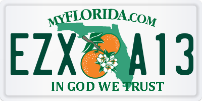 FL license plate EZXA13