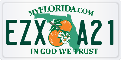 FL license plate EZXA21